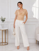 Clobug Women Cowl Neck Top