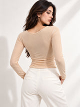 Clobug Women Pleated Top
