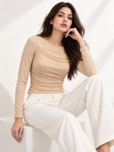 Clobug Women Pleated Top