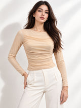 Clobug Women Pleated Top