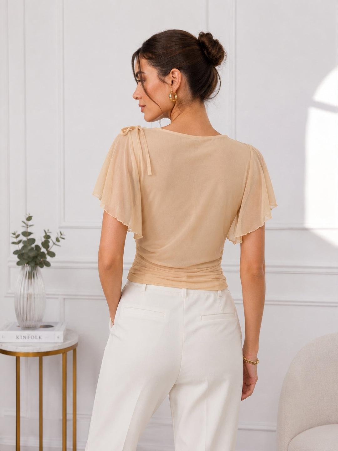 Clobug Women Cowl Neck Top
