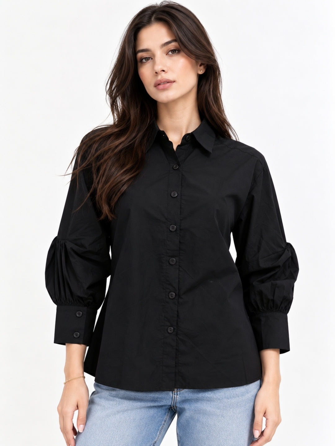 Women Shirt Collar Full Sleeve Shirt