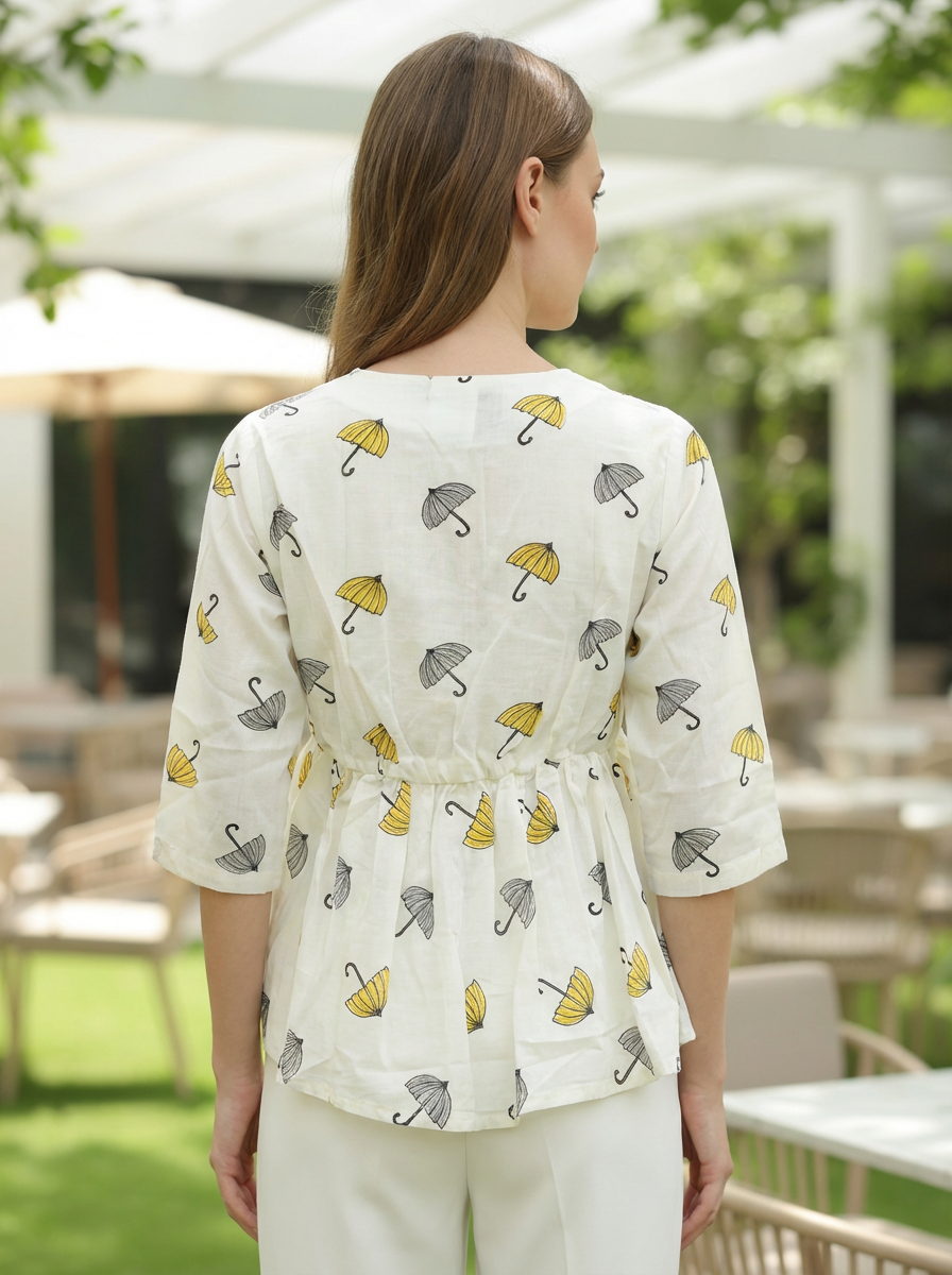 Clobug Women Floral Printed Top