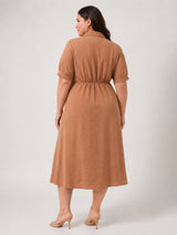 Women’s Plus Size Flare Collar Dress