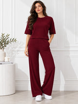 Clobug Crinkle co ord set with Round Neck & Half Sleeve
