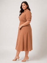 Women’s Plus Size Flare Collar Dress