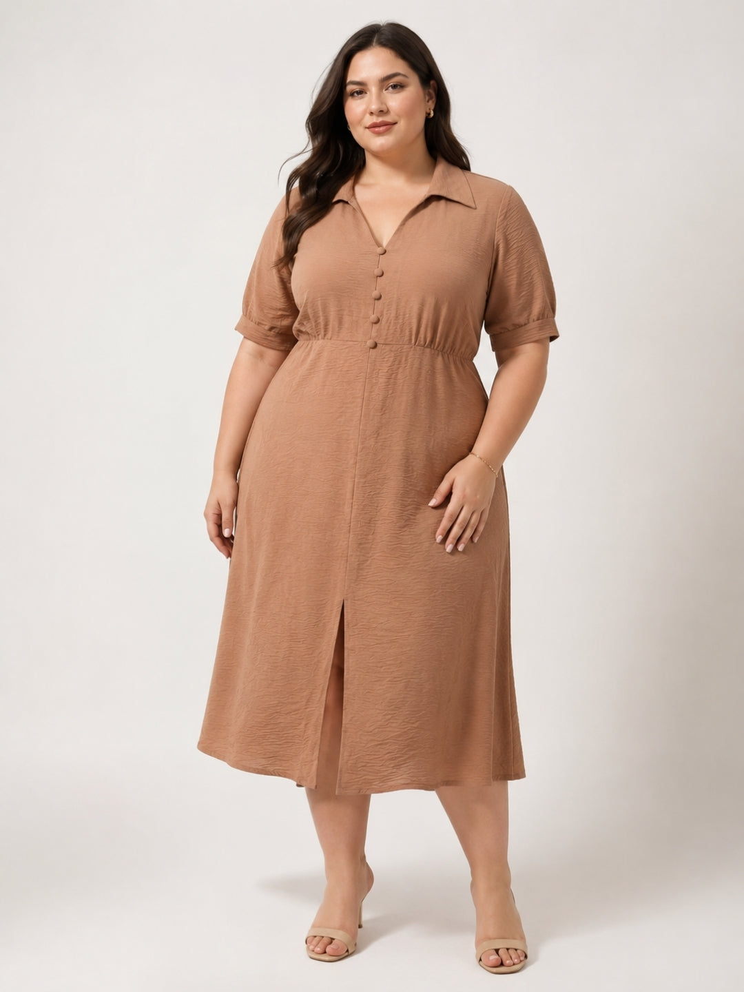 Women’s Plus Size Flare Collar Dress