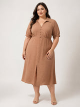 Women’s Plus Size Flare Collar Dress