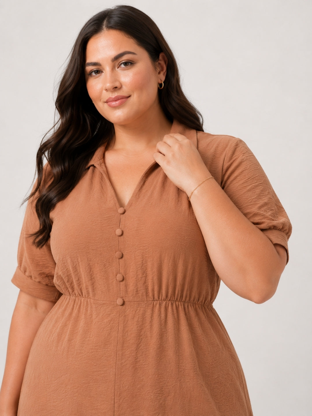 Women’s Plus Size Flare Collar Dress