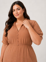 Women’s Plus Size Flare Collar Dress