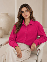 Clobug Textured Shirt With Full Sleeve & Point Collar