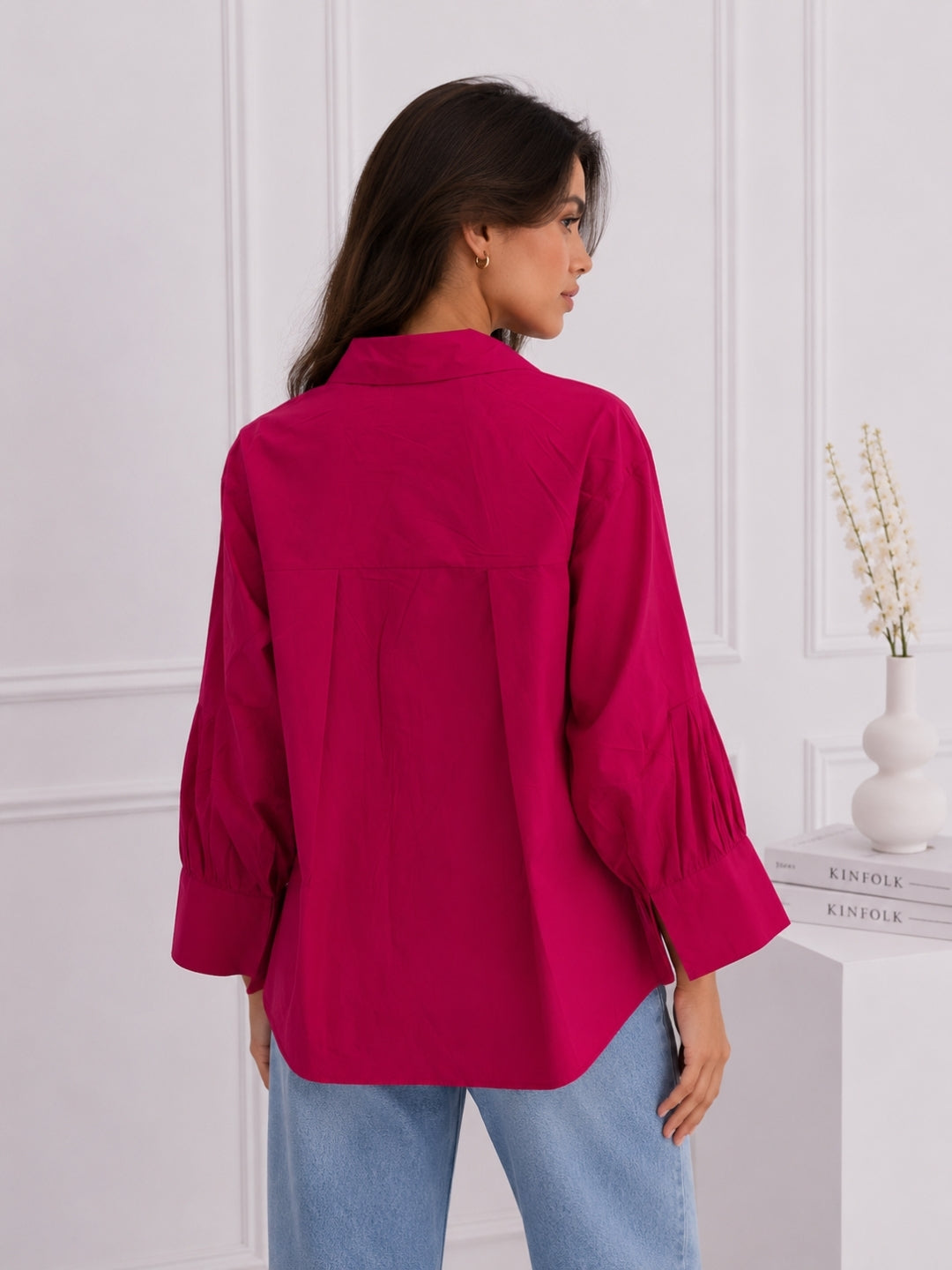 Women Pink Full Sleeve Shirt