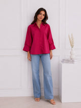 Women Pink Full Sleeve Shirt