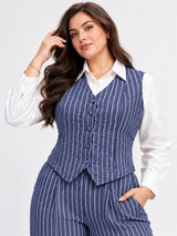 Clobug Women Plus Size 3Pc Poly Cotton Linen Co-ord Set