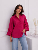 Women Pink Full Sleeve Shirt