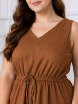 Women's Plus Size V-Neck Top & Pant Co-Ord Set