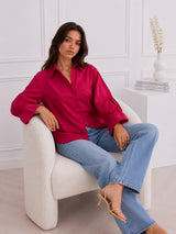 Women Pink Full Sleeve Shirt