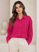 Clobug Textured Shirt With Full Sleeve & Point Collar