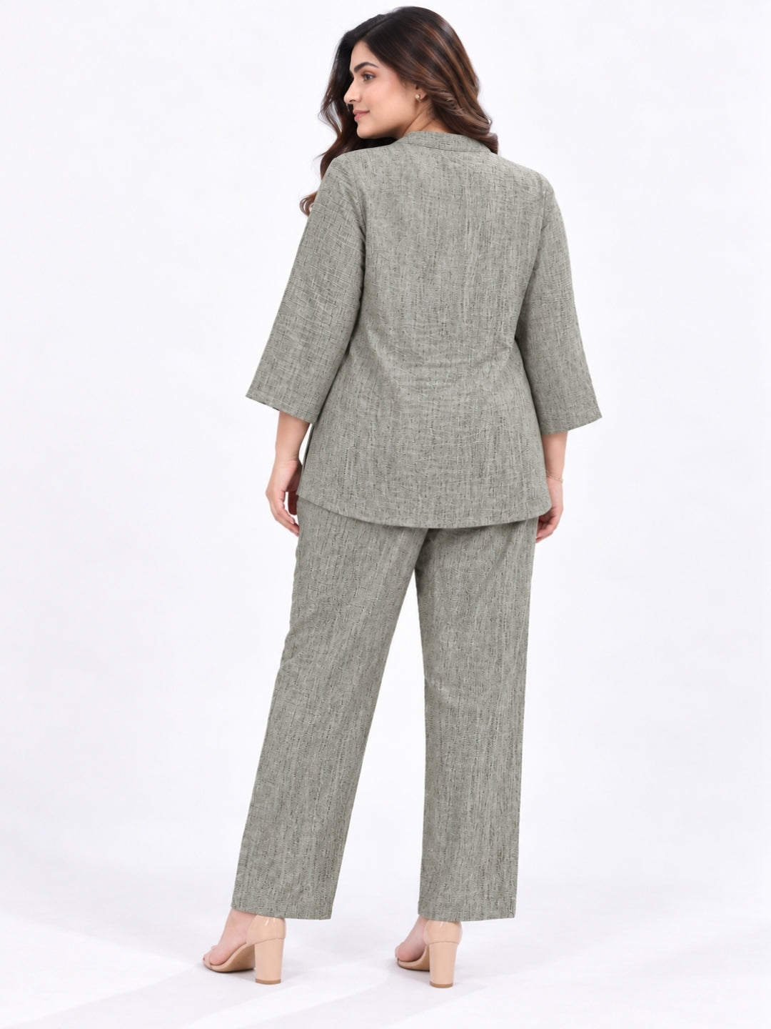 Clobug Women Plus Size Top and Pant 3/4 Sleeve Co-ord Set