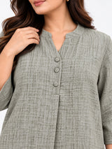 Clobug Women Plus Size Top and Pant 3/4 Sleeve Co-ord Set