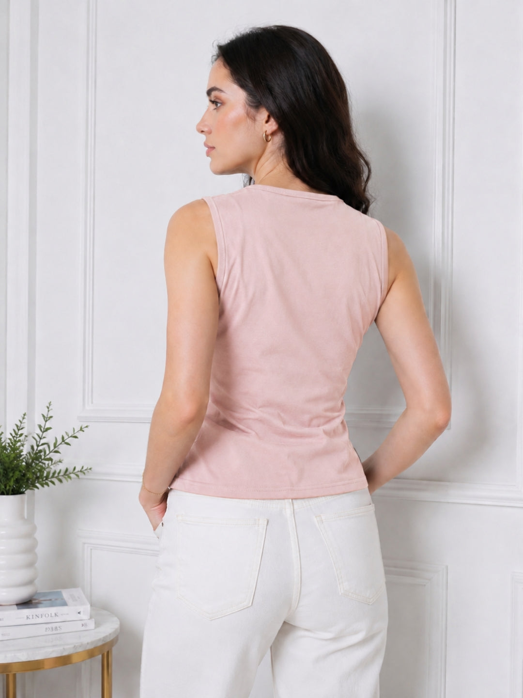 Clobug Women Sleeveless Cotton Top