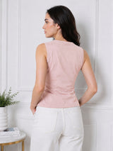 Clobug Women Sleeveless Cotton Top