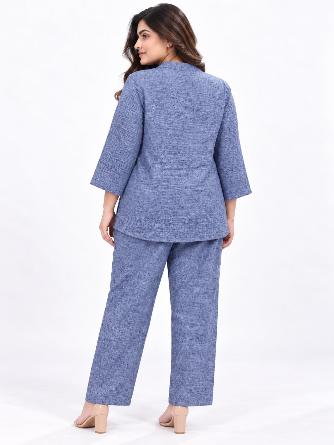 Clobug Women Plus Size Top and Pant 3/4 Sleeve Co-ord Set