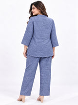 Clobug Women Plus Size Top and Pant 3/4 Sleeve Co-ord Set