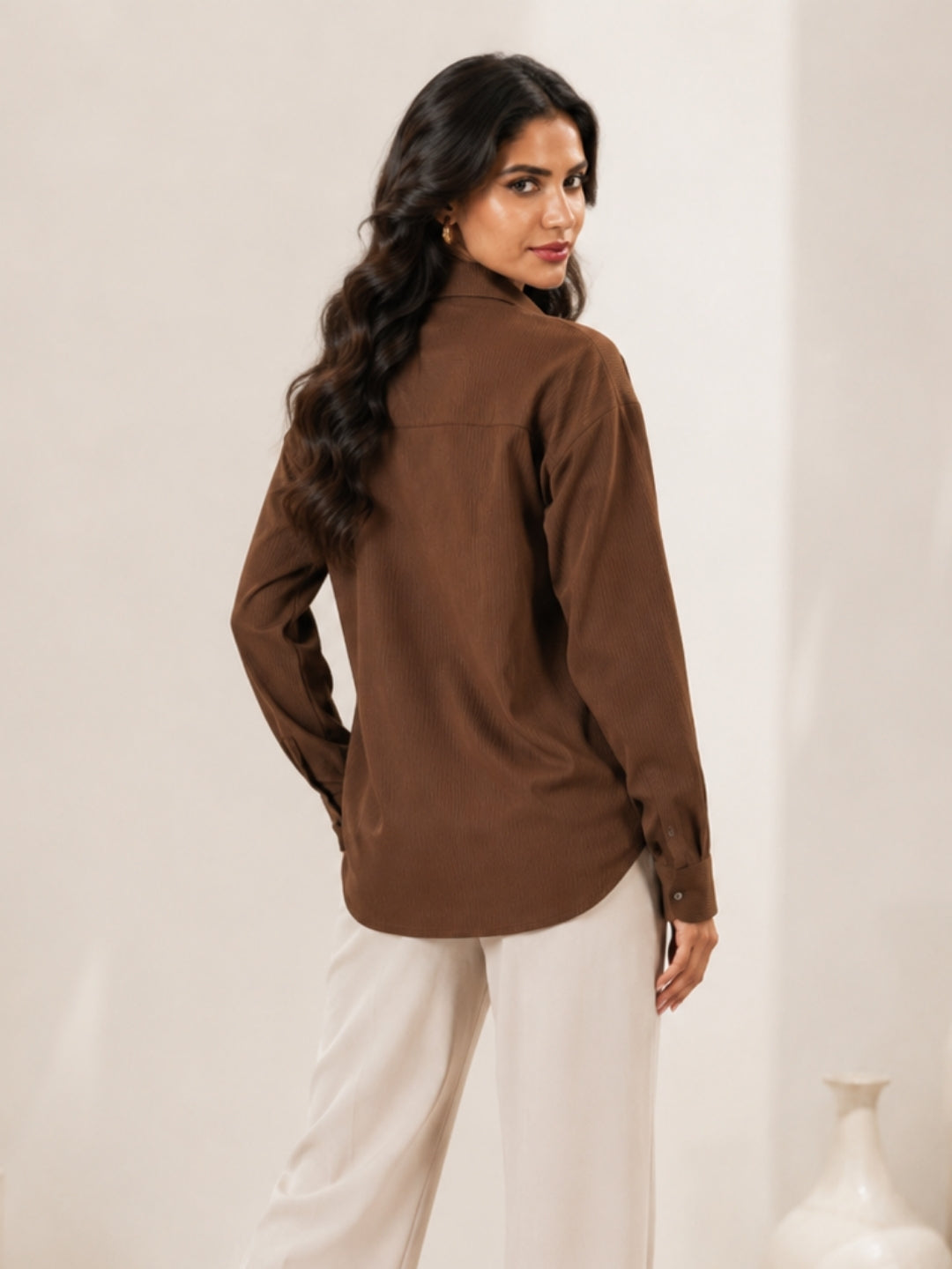 Clobug Textured Shirt With Full Sleeve & Point Collar