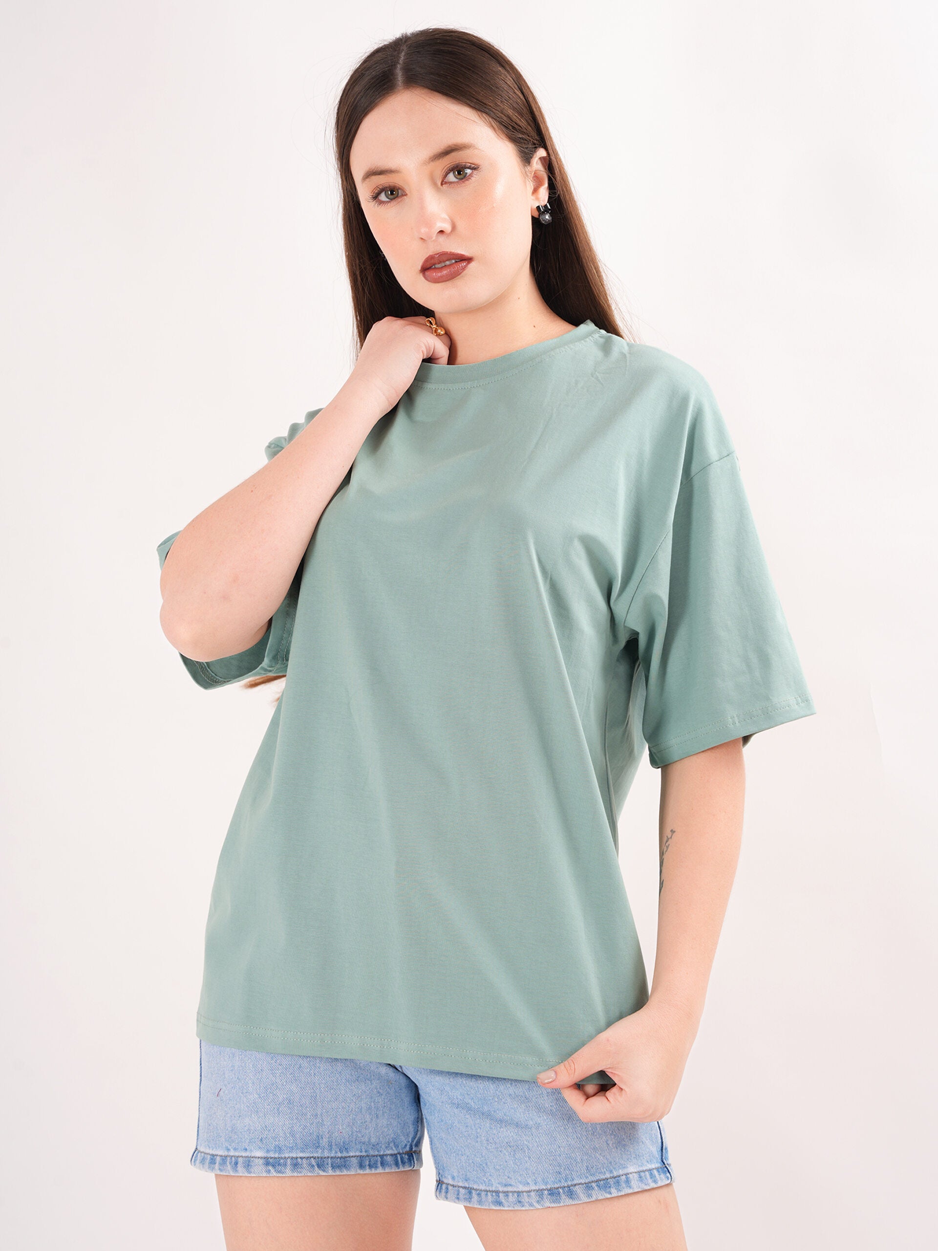 Solid Round Neck T-shirt