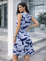 Clobug Women Printed High Neck Dress