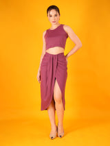 Mauve Draped Cord Set