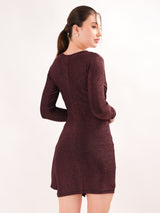 My Maroon Ruffle Dress