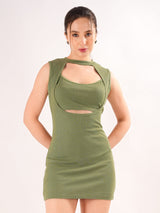 Cutout Green Dress