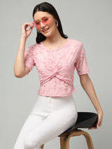 Clobug Stylish Solid Round Neck Top for Women – Trendy Summer Top