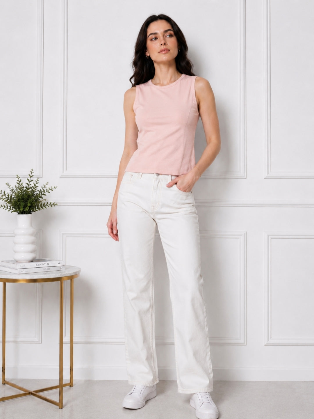 Clobug Women Sleeveless Cotton Top