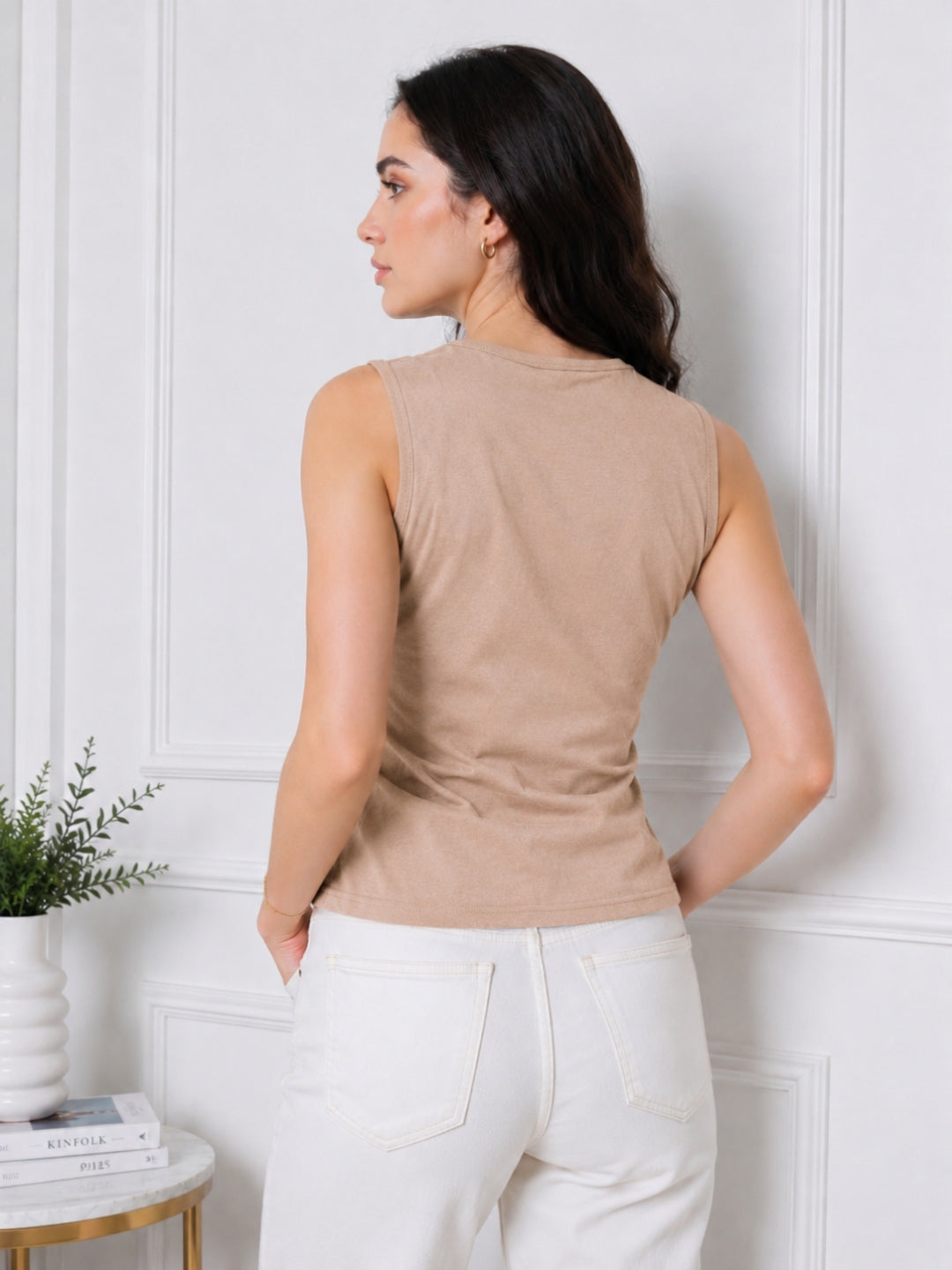 Clobug Women Sleeveless Cotton Top