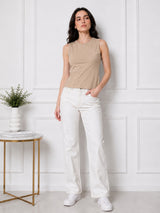 Clobug Women Sleeveless Cotton Top