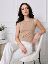 Clobug Women Sleeveless Cotton Top