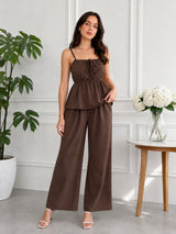 Clobug Women Cotton Top & Pant Coord Set