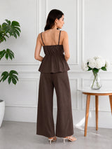 Clobug Women Cotton Top & Pant Coord Set