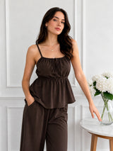 Clobug Women Cotton Top & Pant Coord Set
