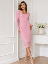 Clobug Women Bodycon Full Sleeve Dress