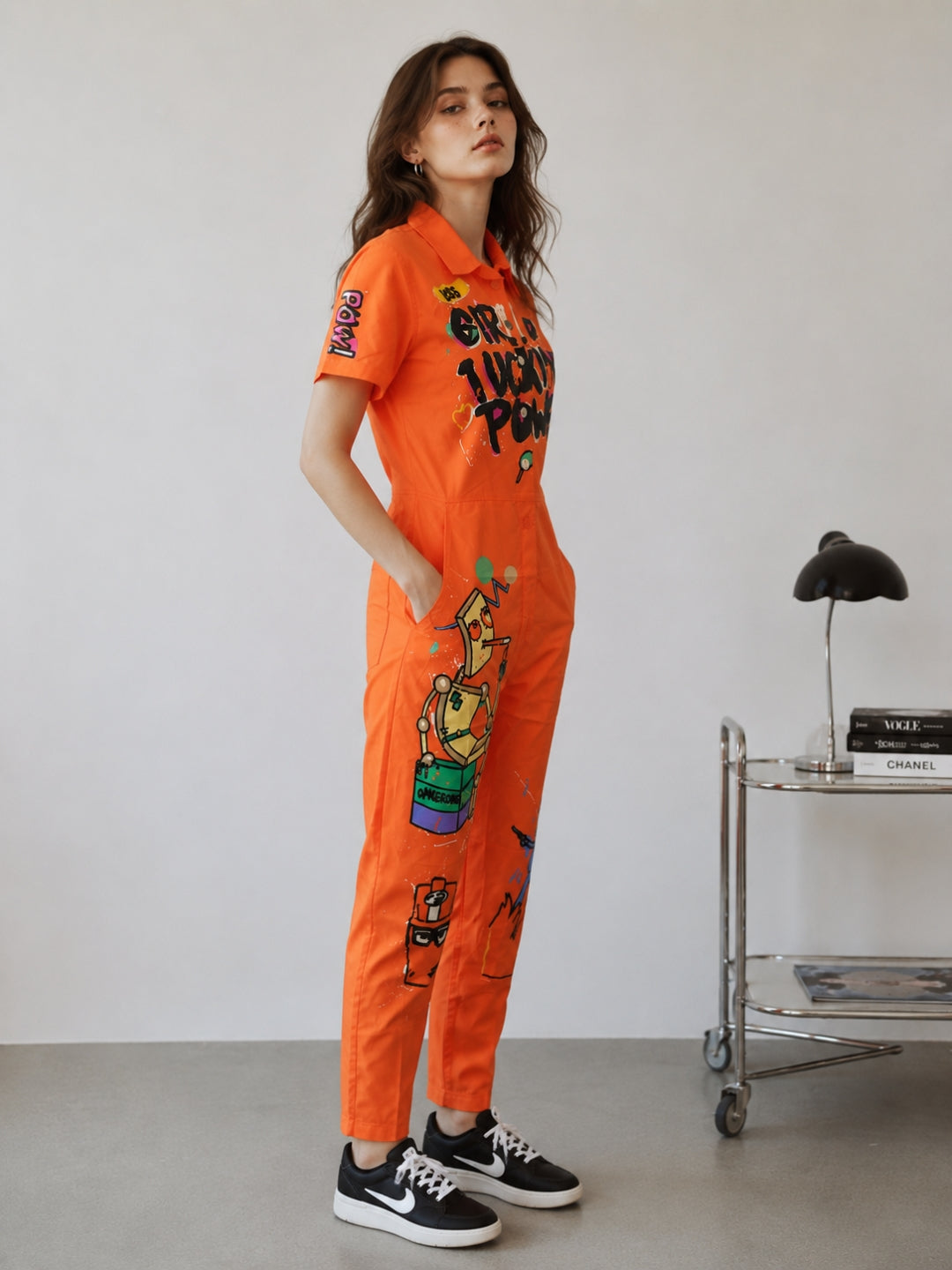 Clobug Women Printed Green Jumpsuit