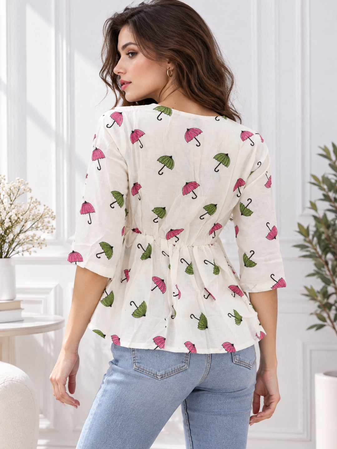 Clobug Women Floral Printed Top