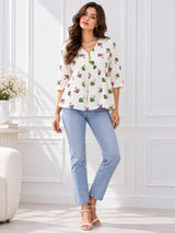 Clobug Women Floral Printed Top