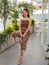 Clobug Women Brown Co-ord Set