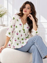 Clobug Women Floral Printed Top