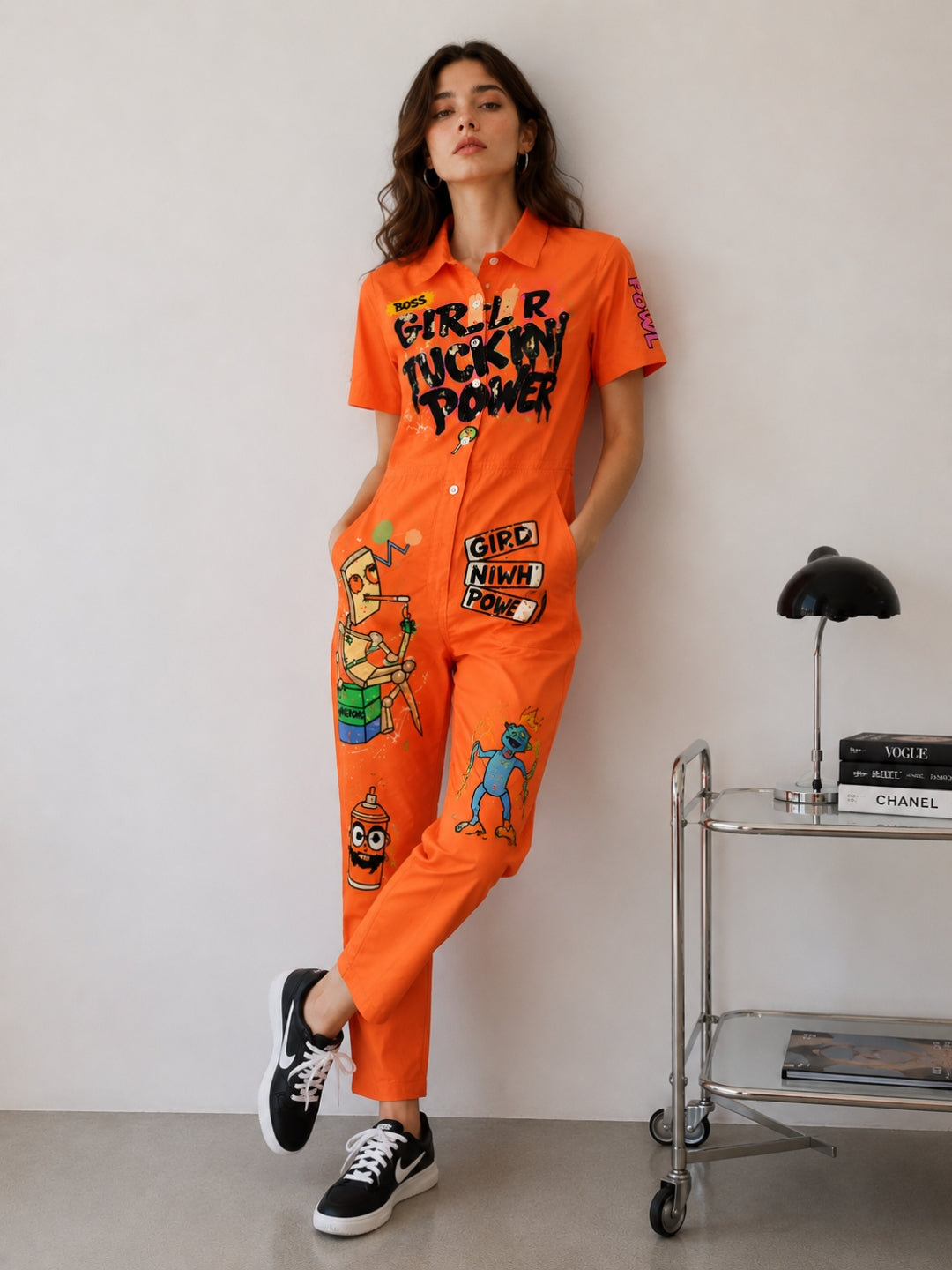 Clobug Women Printed Green Jumpsuit