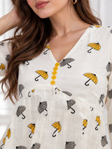 Clobug Women Floral Printed Top
